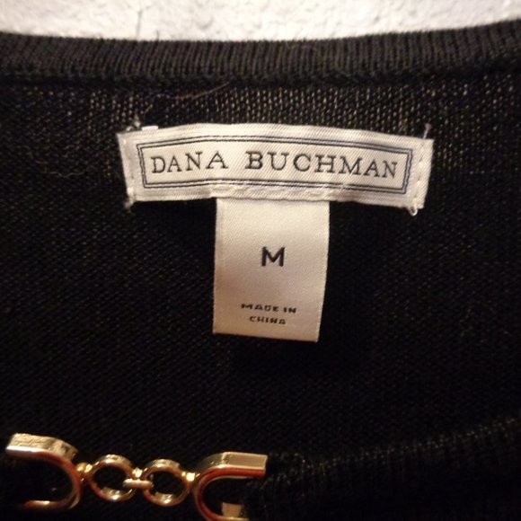 DANA Buchman Women's Light Weight Black Sweater Size Medium - Picture 6 of 9